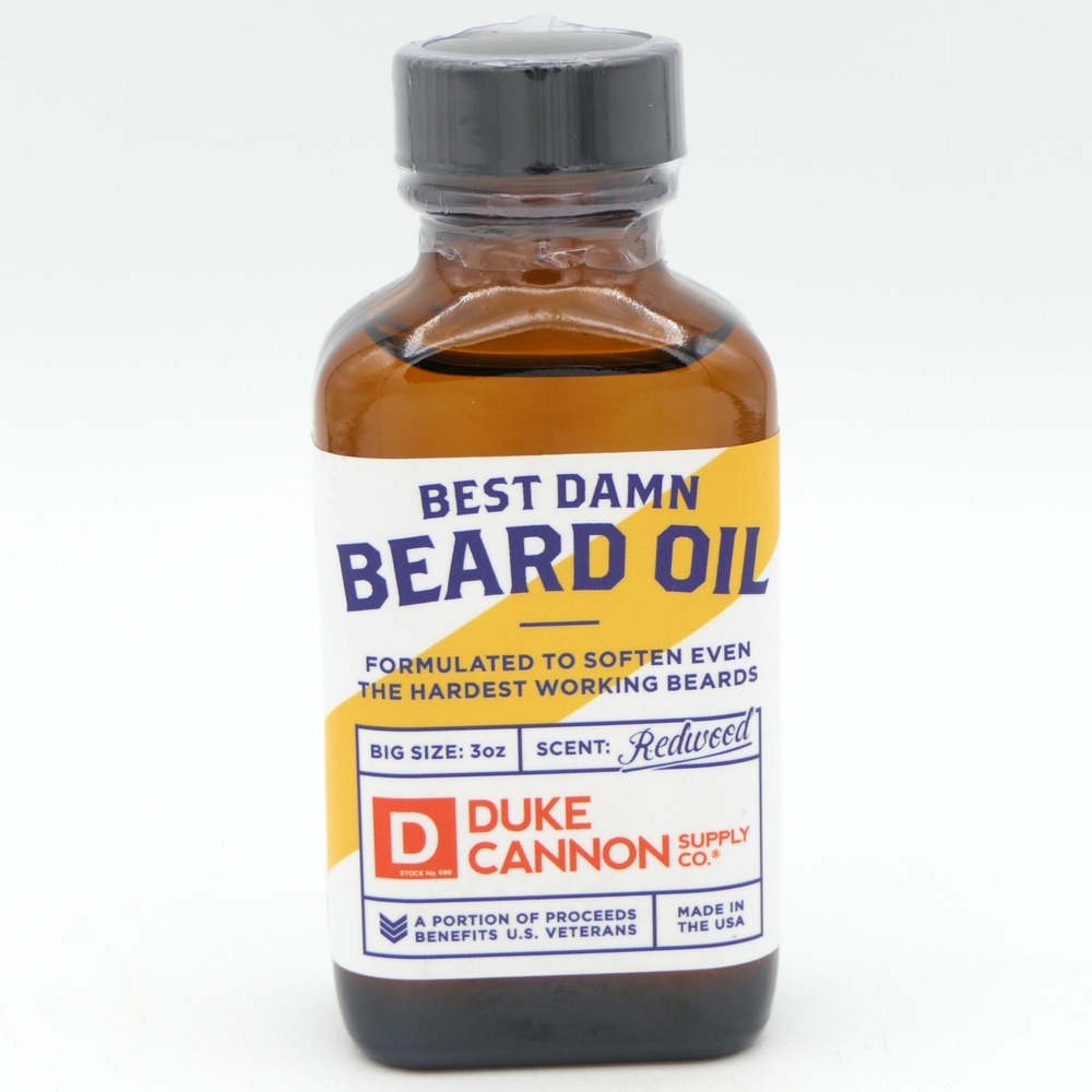 Duke Cannon Best Damn Beard Oil For Men Redwood Scent 3 oz Big Size